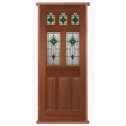 Ealing Rose Hardwood External Pre-hung Door Set